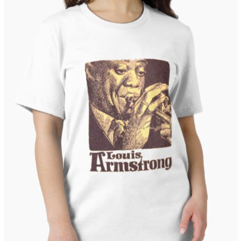 White Unisex Louis Armstrong T-Shirts